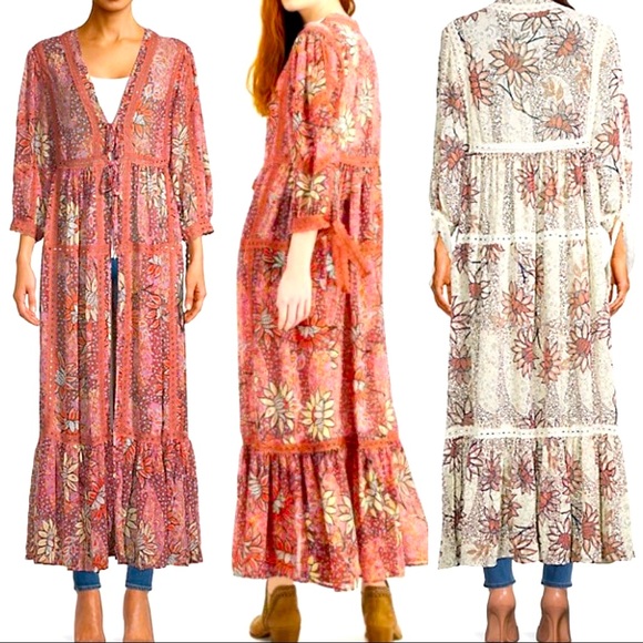 Free people Grasslands  Kimono dress robes  XS/S - Picture 2 of 4